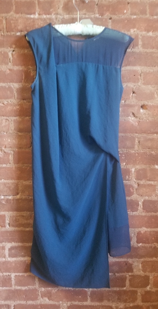 Sheer neck and upper back dress